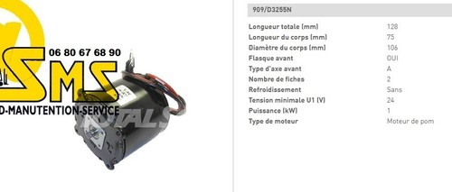 Moteur pompe hydraulique 24v - moteur,