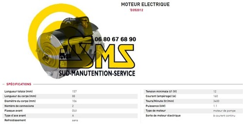 Moteur pompe hydraulique 12v - pompe,